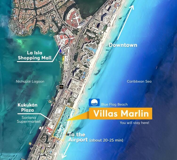 Villa Aurora Beautiful Beachfront Apartment カンクン エクステリア 写真
